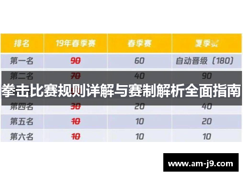 拳击比赛规则详解与赛制解析全面指南